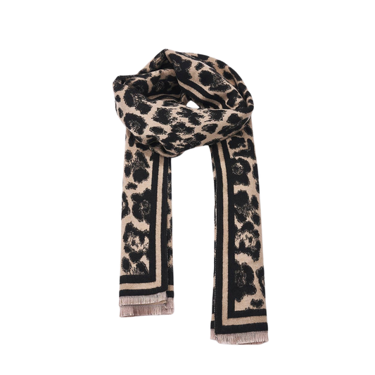 Wollschal - Leopardenmuster