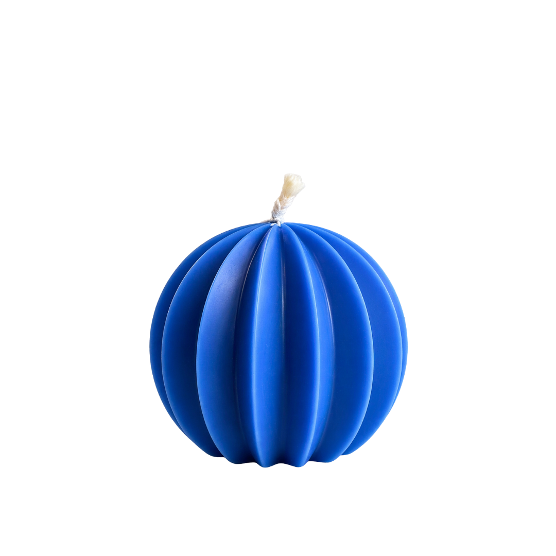 Kugelkerze - Riffel - versch. Farben