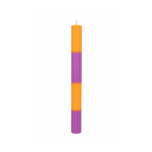 Stabkerze - Riffel - versch. Farben