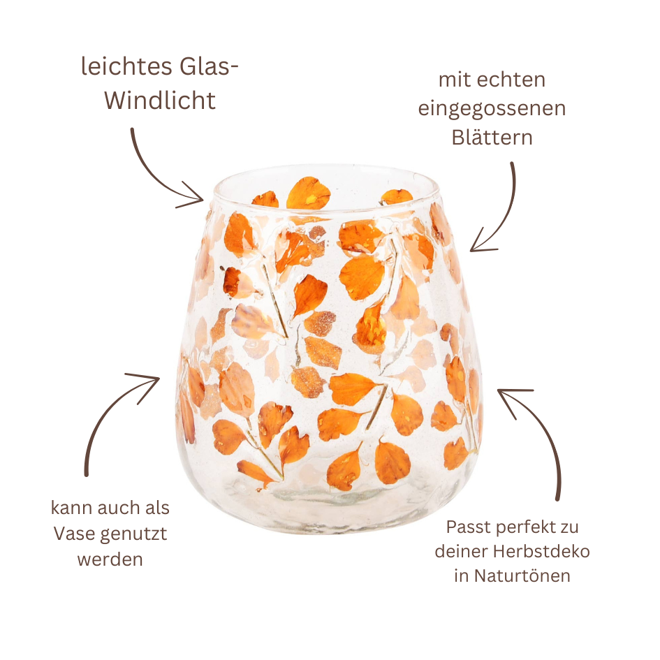 Teelichthalter - Blätter