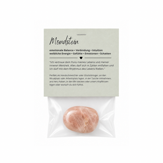 Pfirsich Mondstein - Geschenk