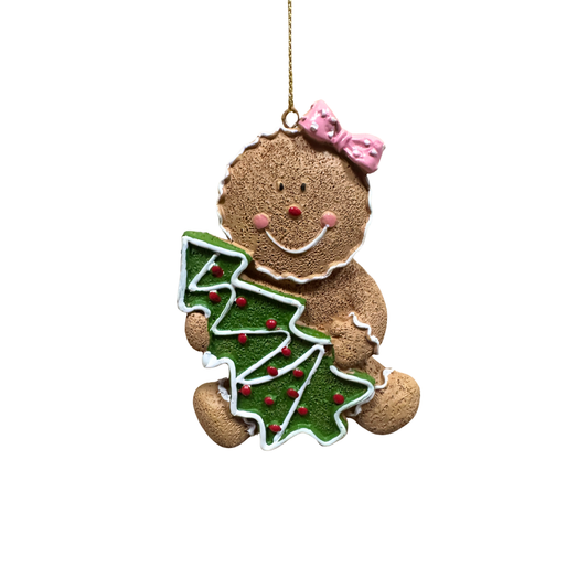 Dekoanhänger • Lebkuchenfrau mit Tanne
