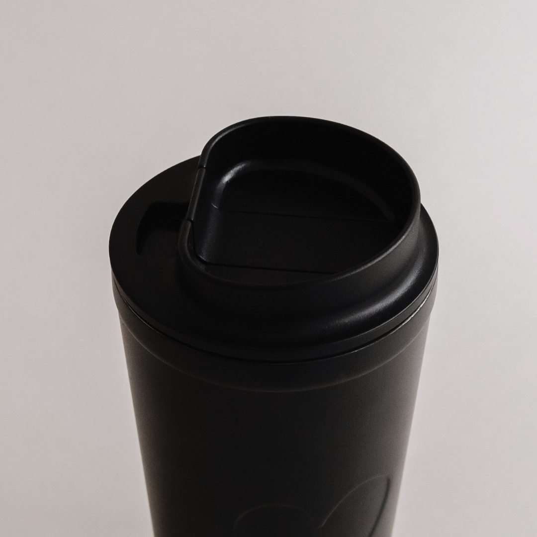 To go Becher - Herz schwarz