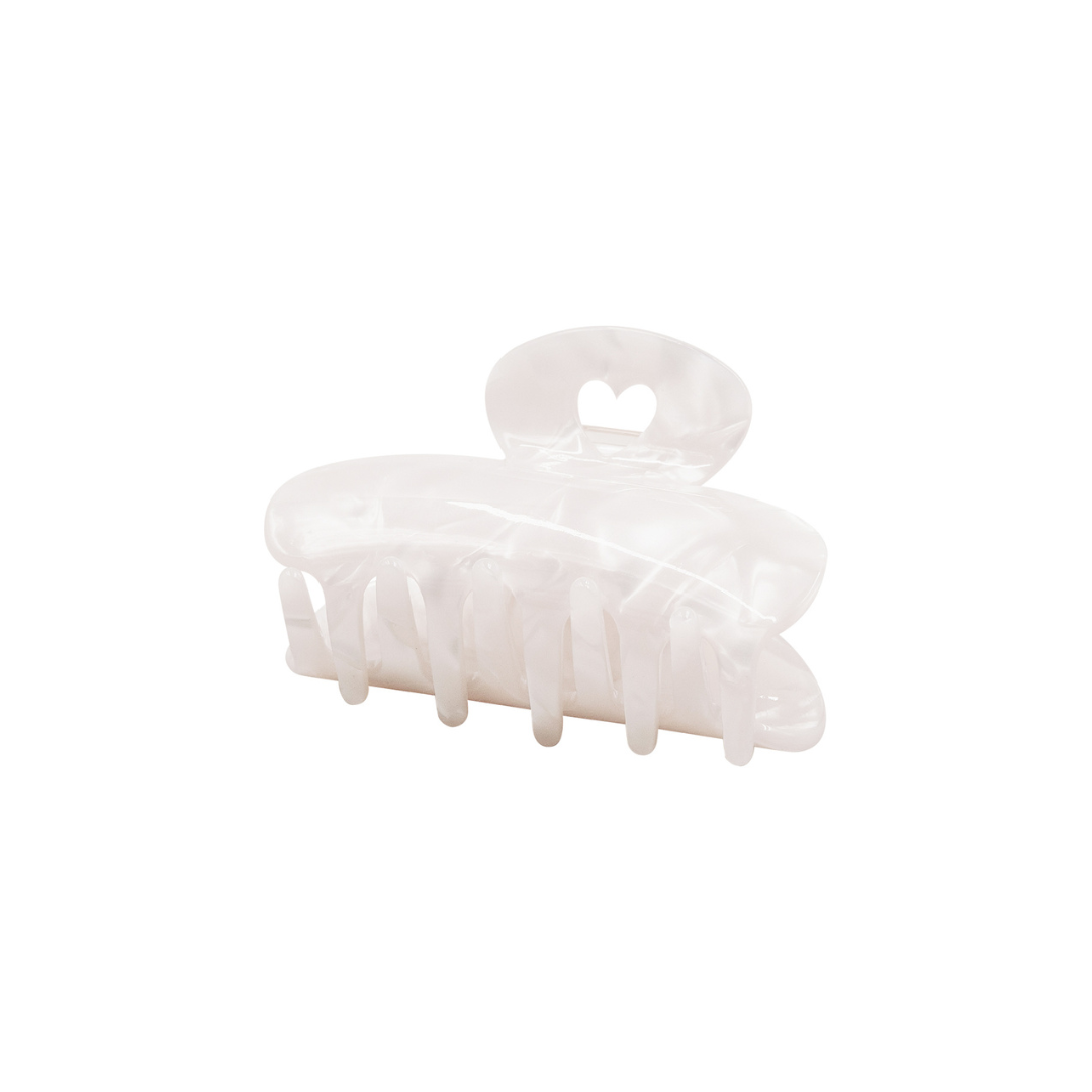 Haarspange - Herz - groß pearl