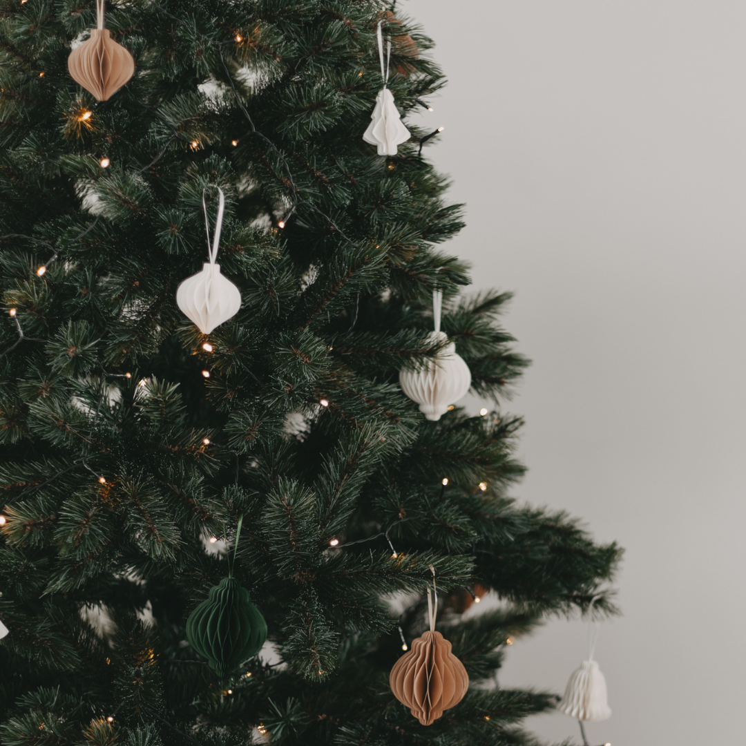 Papierkugeln - braun - faltbar - 10 cm