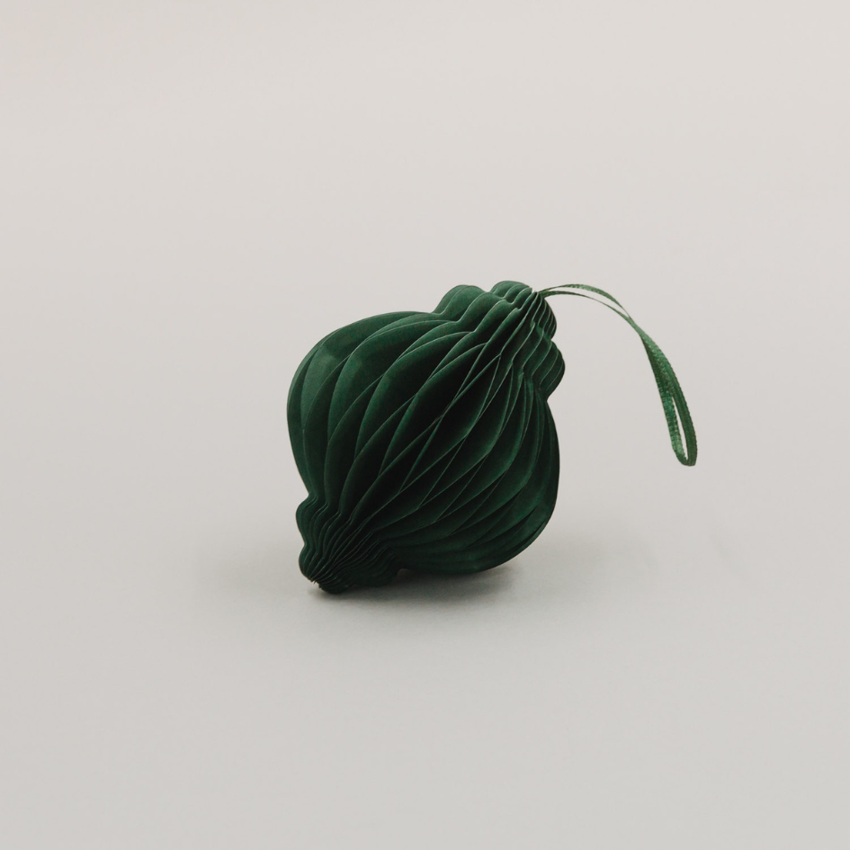 Papierkugeln - dunkelgrün - faltbar - 10 cm