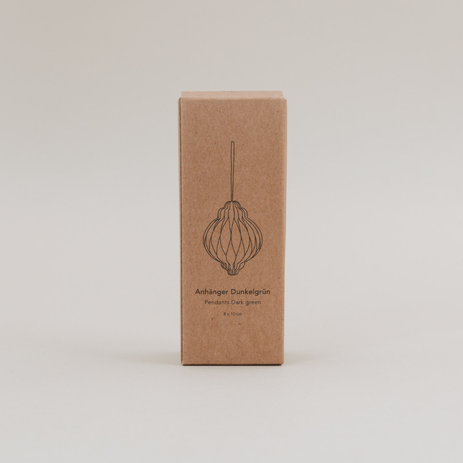 Papierkugeln - dunkelgrün - faltbar - 10 cm