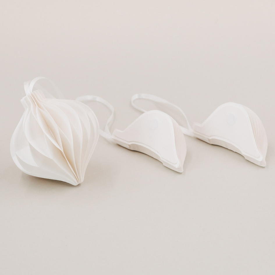 Papierkugeln - natur - faltbar - 7 cm