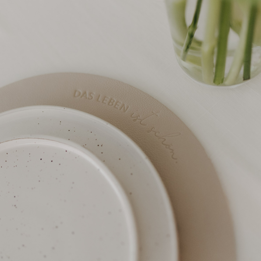 Platzset - Das Leben Creme - wendbar
