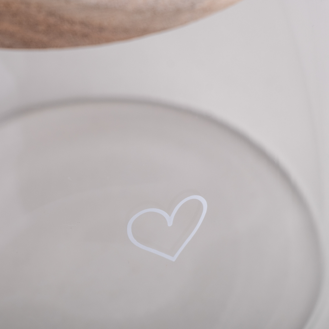 Vorratsglas M - Herz weiss