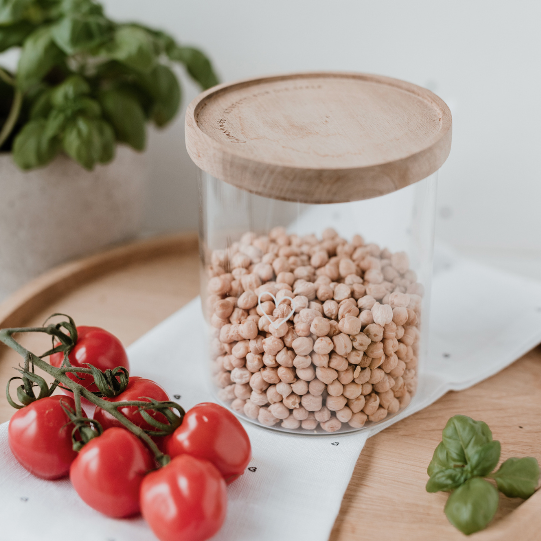 Vorratsglas M - Herz weiss