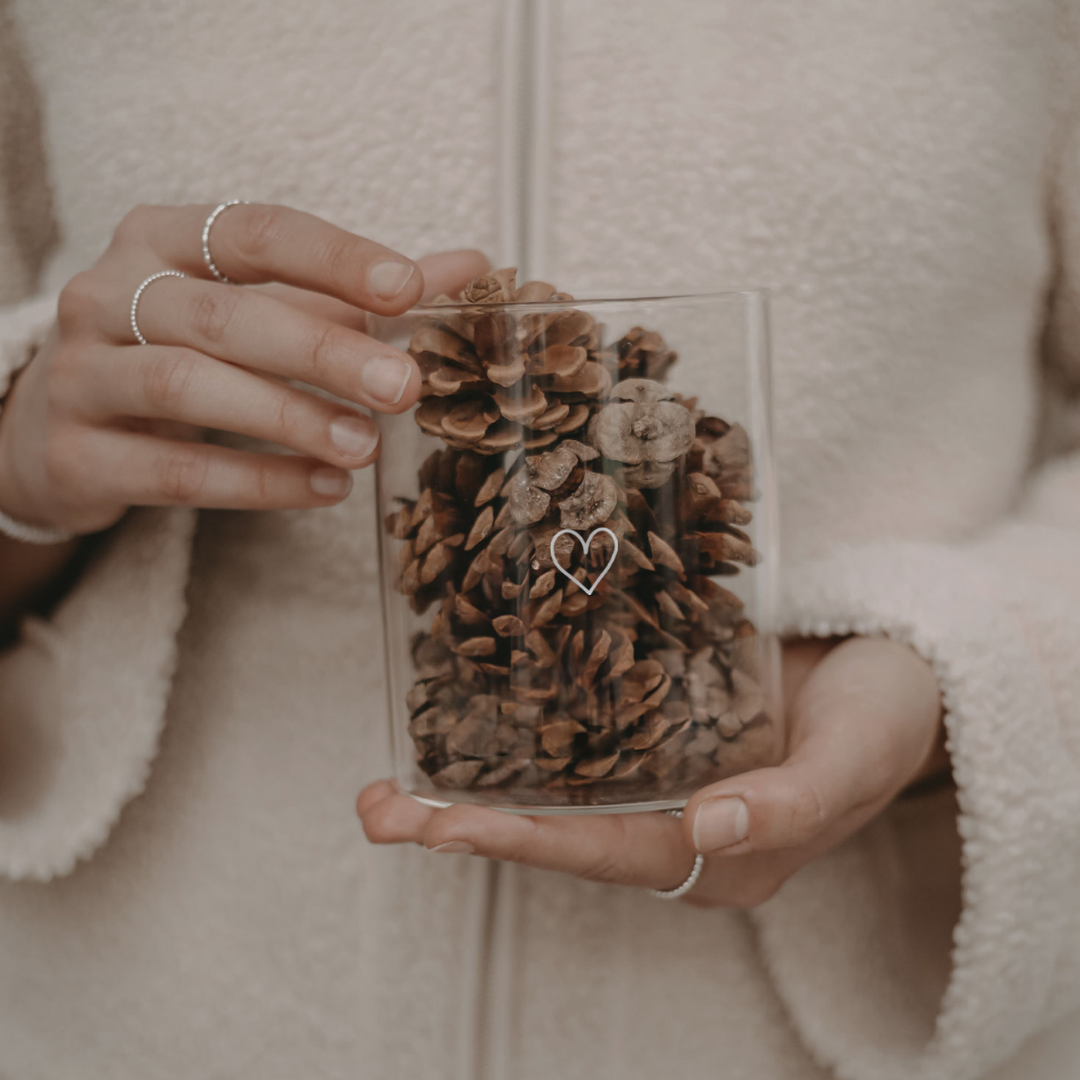 Vorratsglas M - Herz weiss