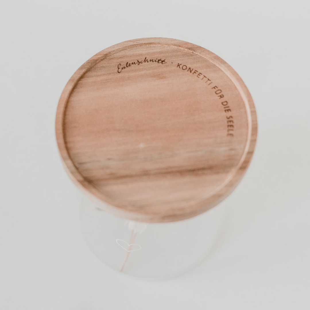 Vorratsglas M - Herz weiss