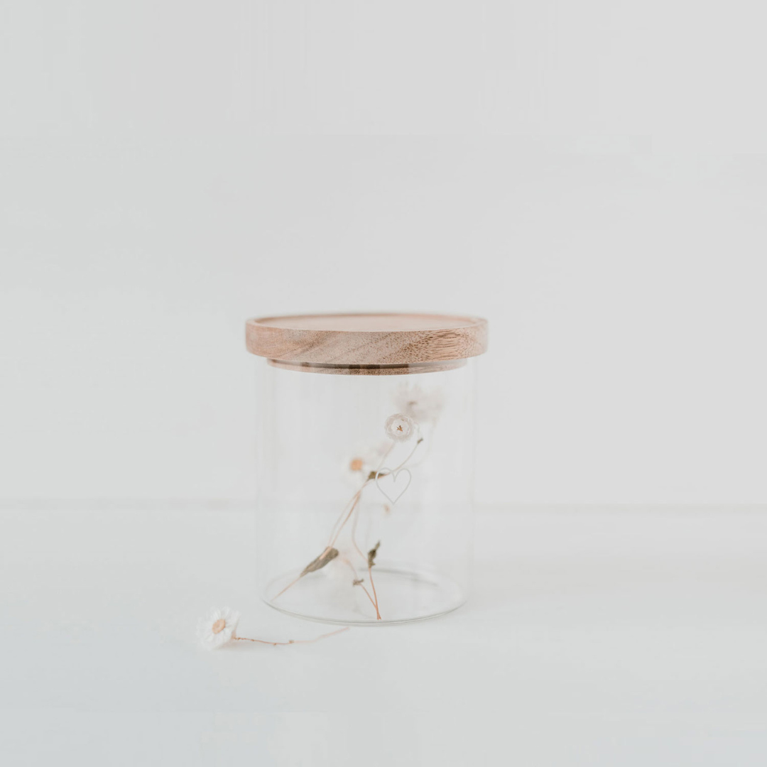 Vorratsglas M - Herz weiss