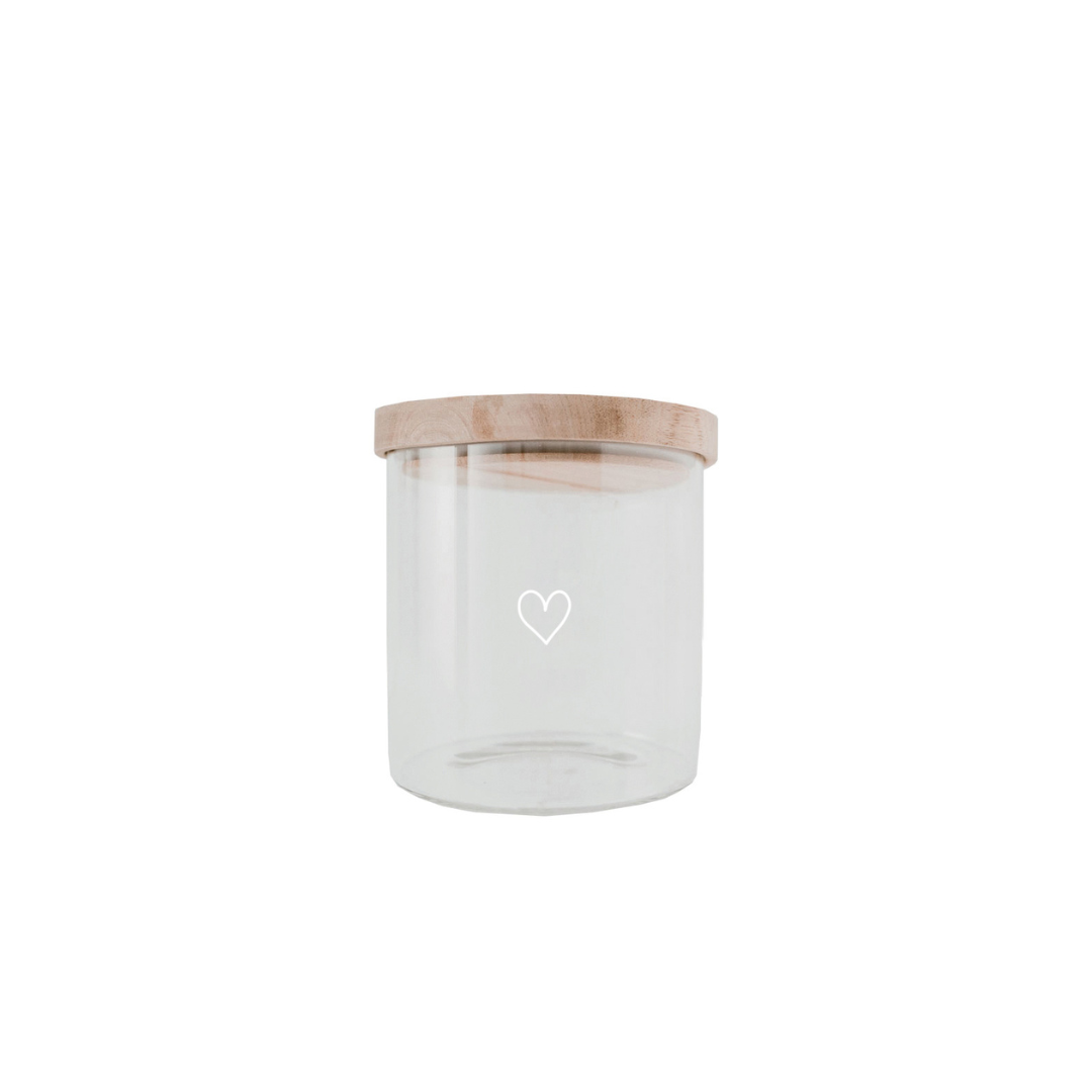 Vorratsglas M - Herz weiss