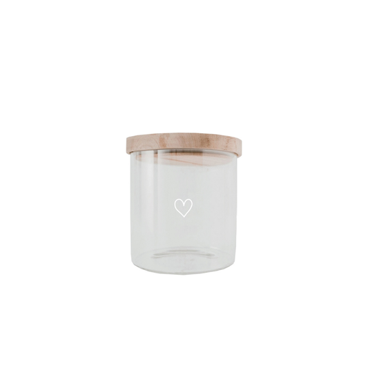 Vorratsglas M - Herz weiss