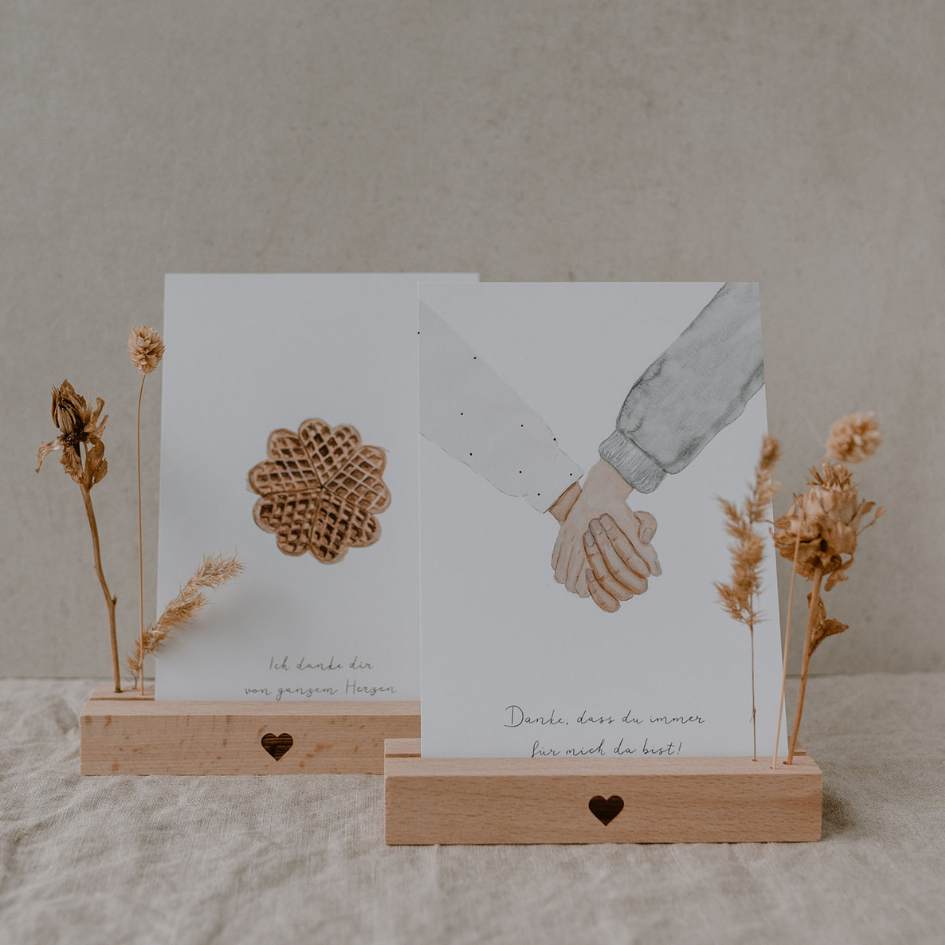 Karten- & Blumenhalter • Herz