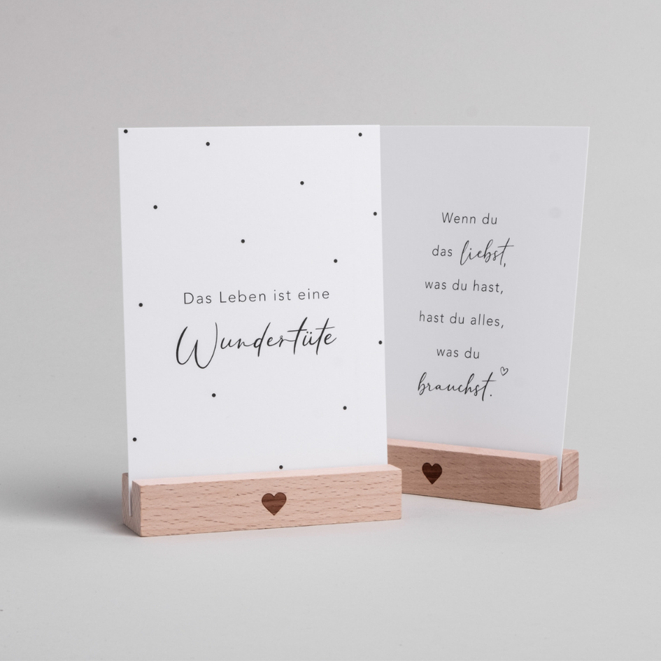 Kartenhalter - Natur Herz