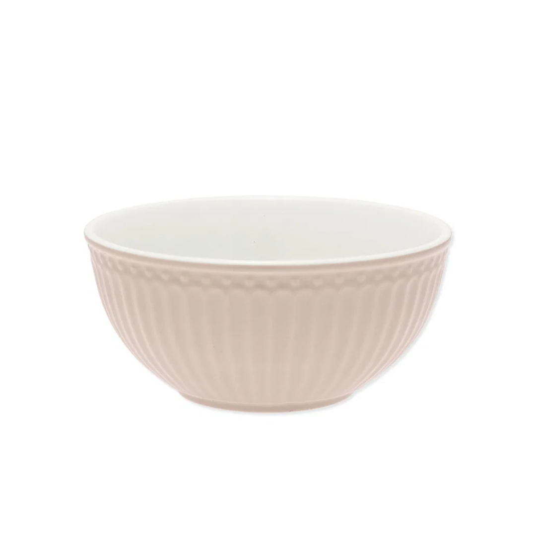 GreenGate Schüssel Alice Creamy Fudge aus Steingut-Porzellan, 14 cm Cereal Bowl in warmem Creme-Beige für Müsli, Joghurt, Suppe und Snacks.