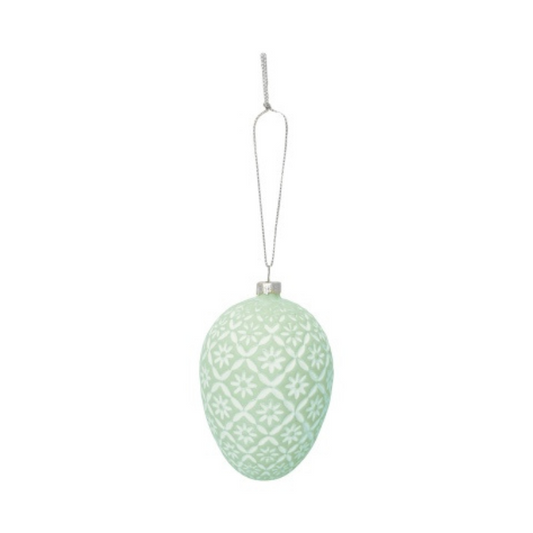 Egg Ornament • Flower pale green