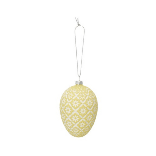 Egg Ornament • Flower pale yellow