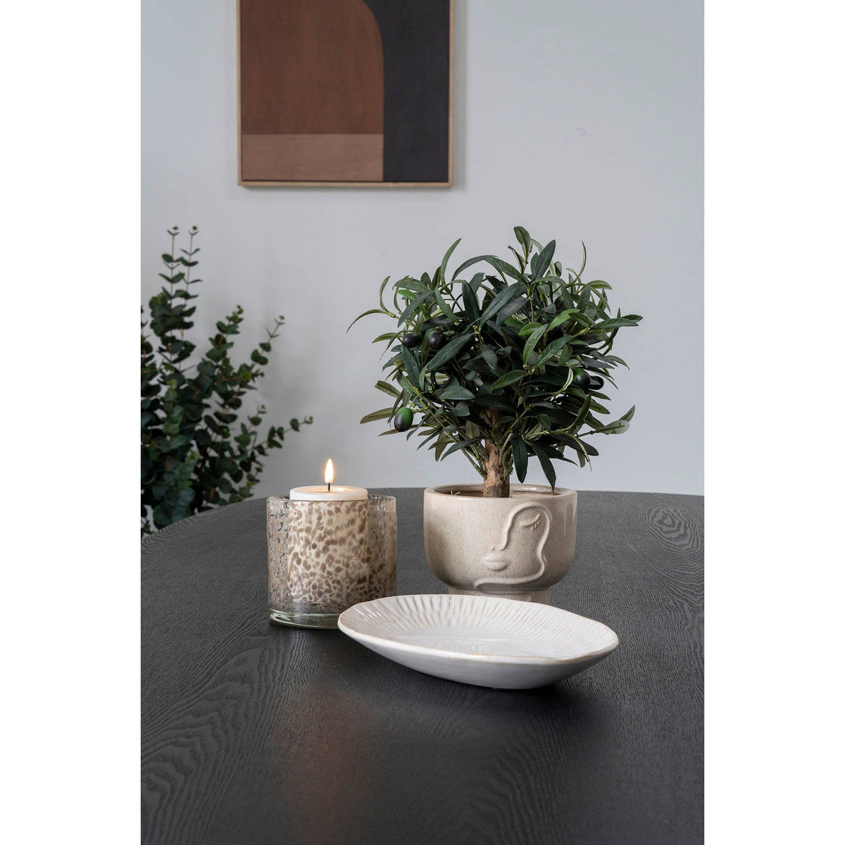 Blumentopf Gesicht Keramik Beige Ø 15x12 cm