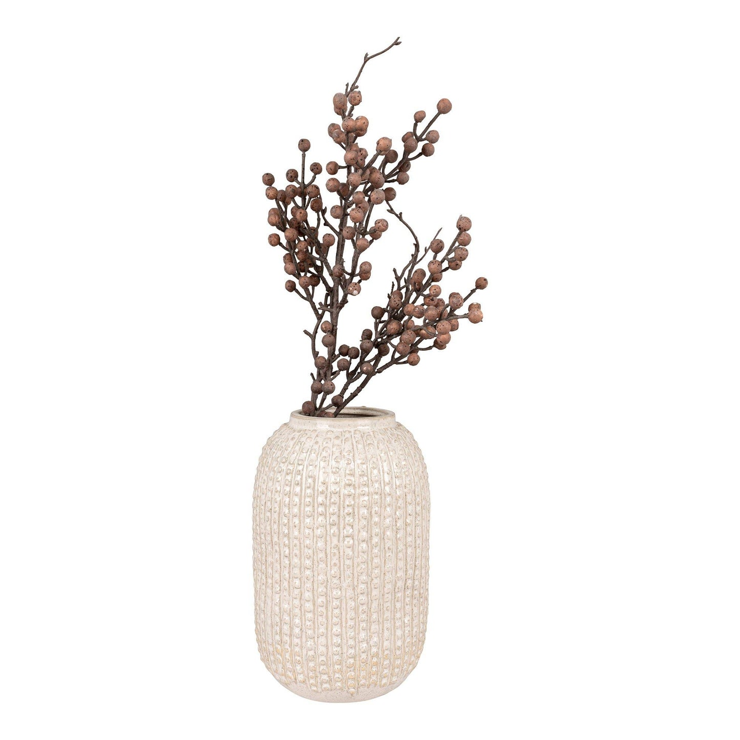 Vase beige mit Zweig