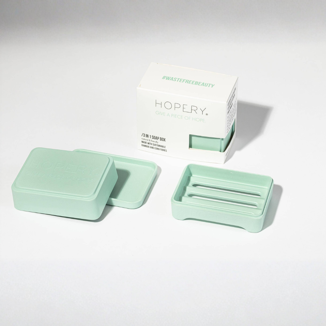 Seifenschale - 3in1 aus Bambus Mais - MINT