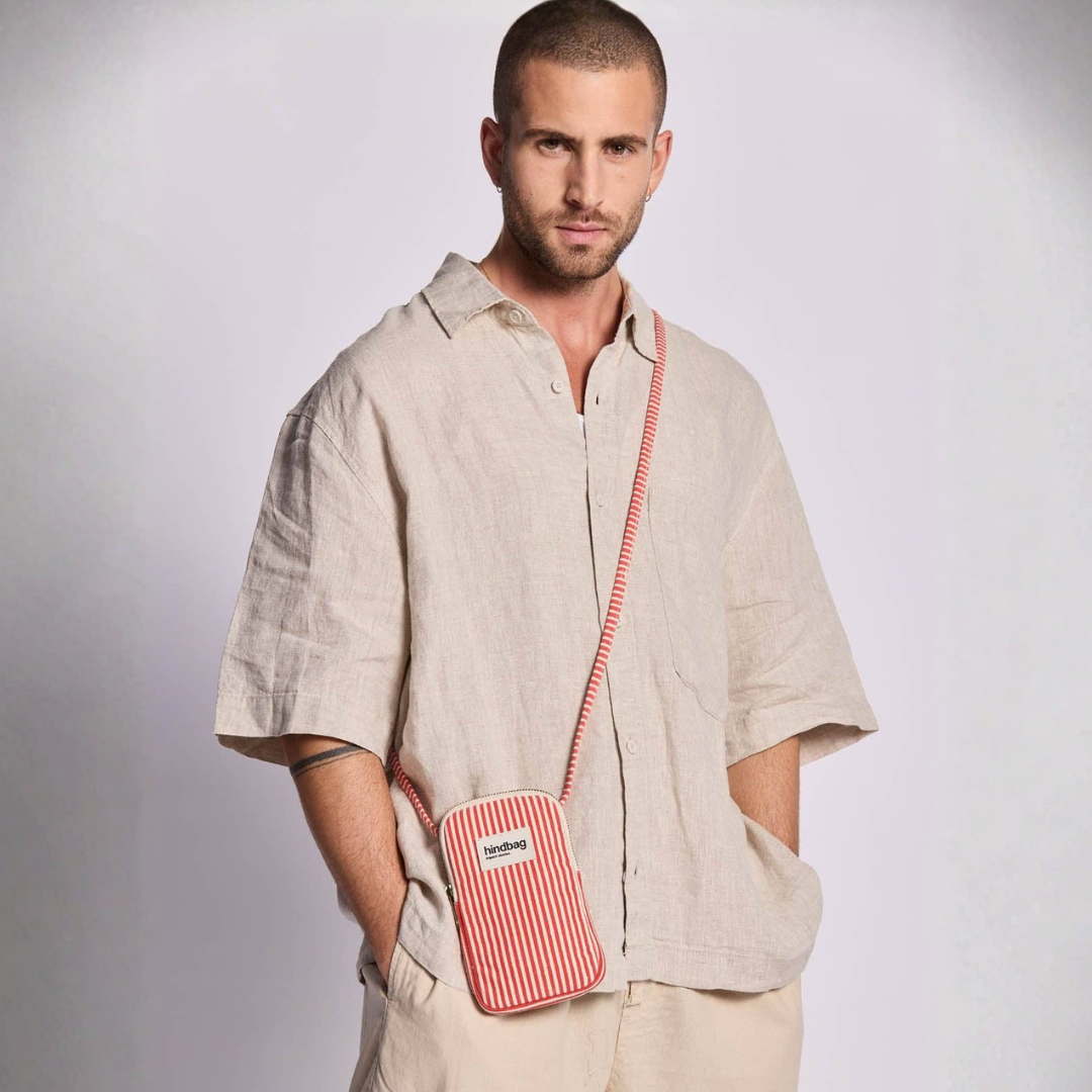 Handytasche - BILL - rote Streifen