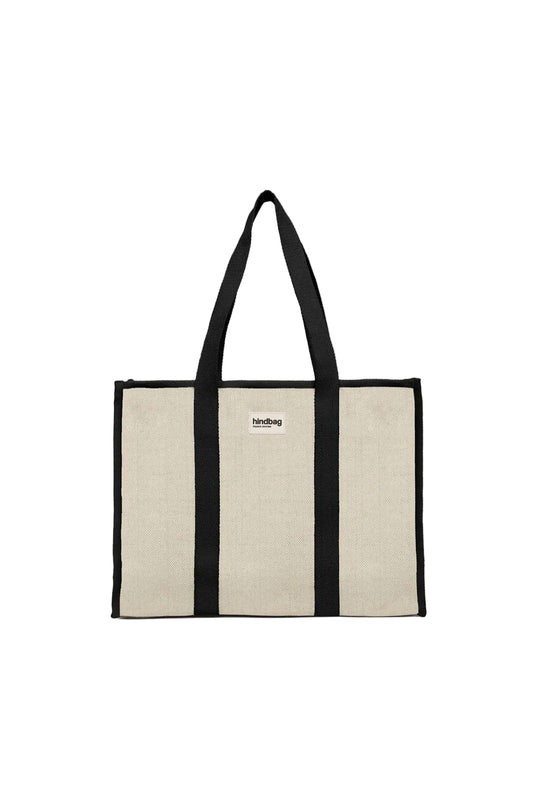 einkaufstasche aus jute in braun schwarz