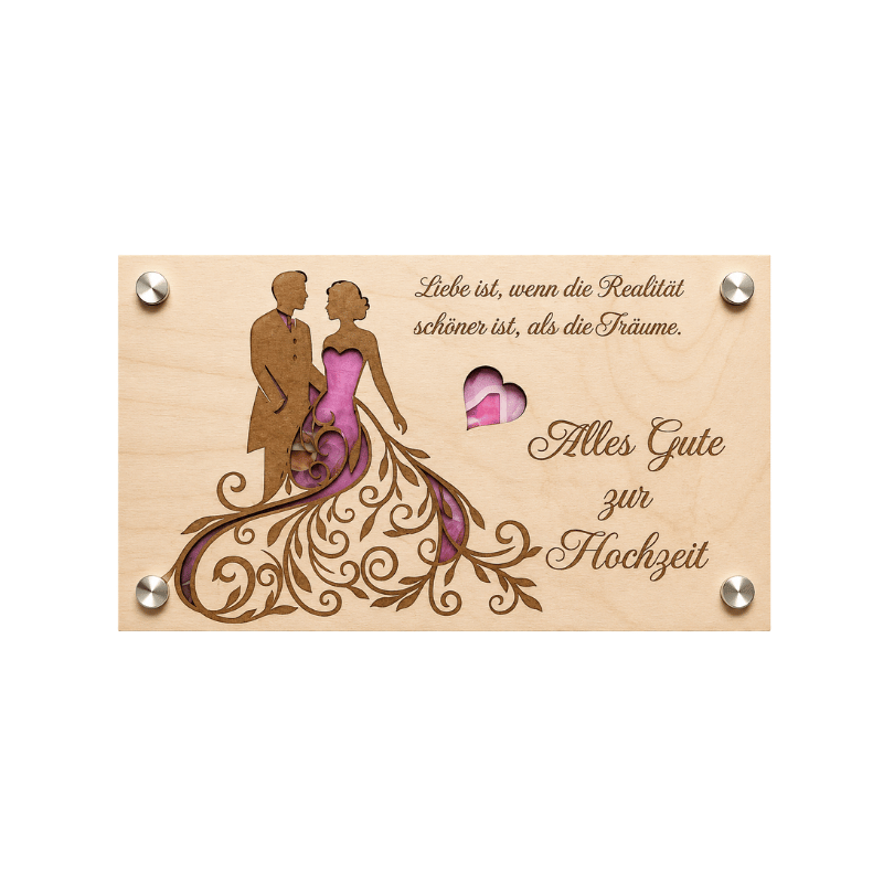 Wunscherfüller aus Holz - zur Hochzeit