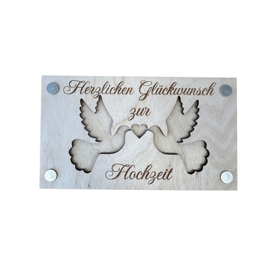 Wunscherfüller aus Holz - zur Hochzeit