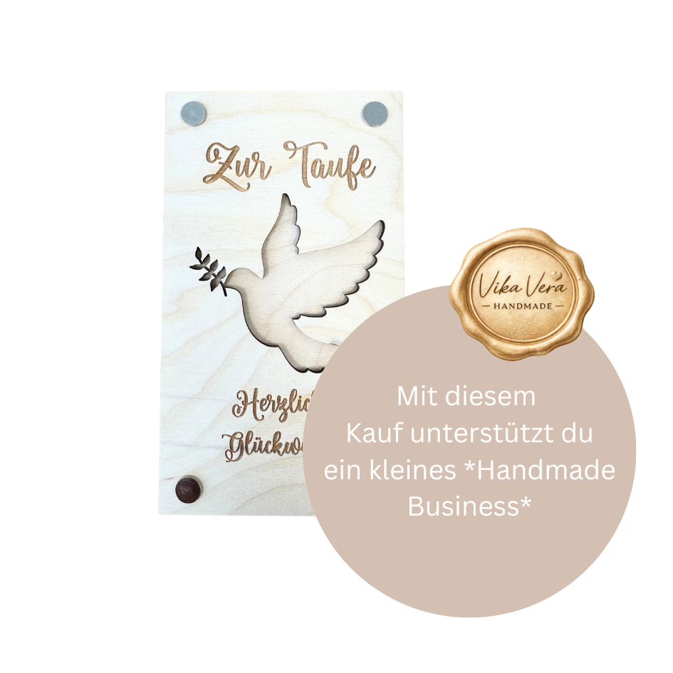 Wunscherfüller aus Holz - zur Taufe