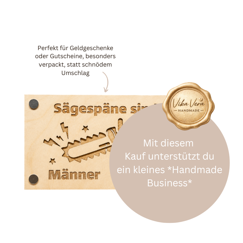 Wunscherfüller aus Holz - Männer Glitzer