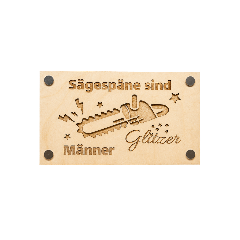 Wunscherfüller aus Holz - Männer Glitzer