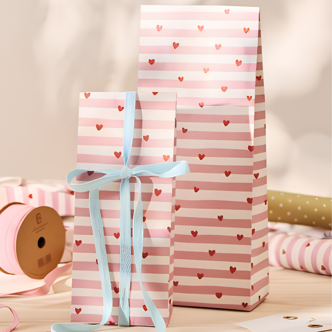 Geschenktüte - Herzen rot