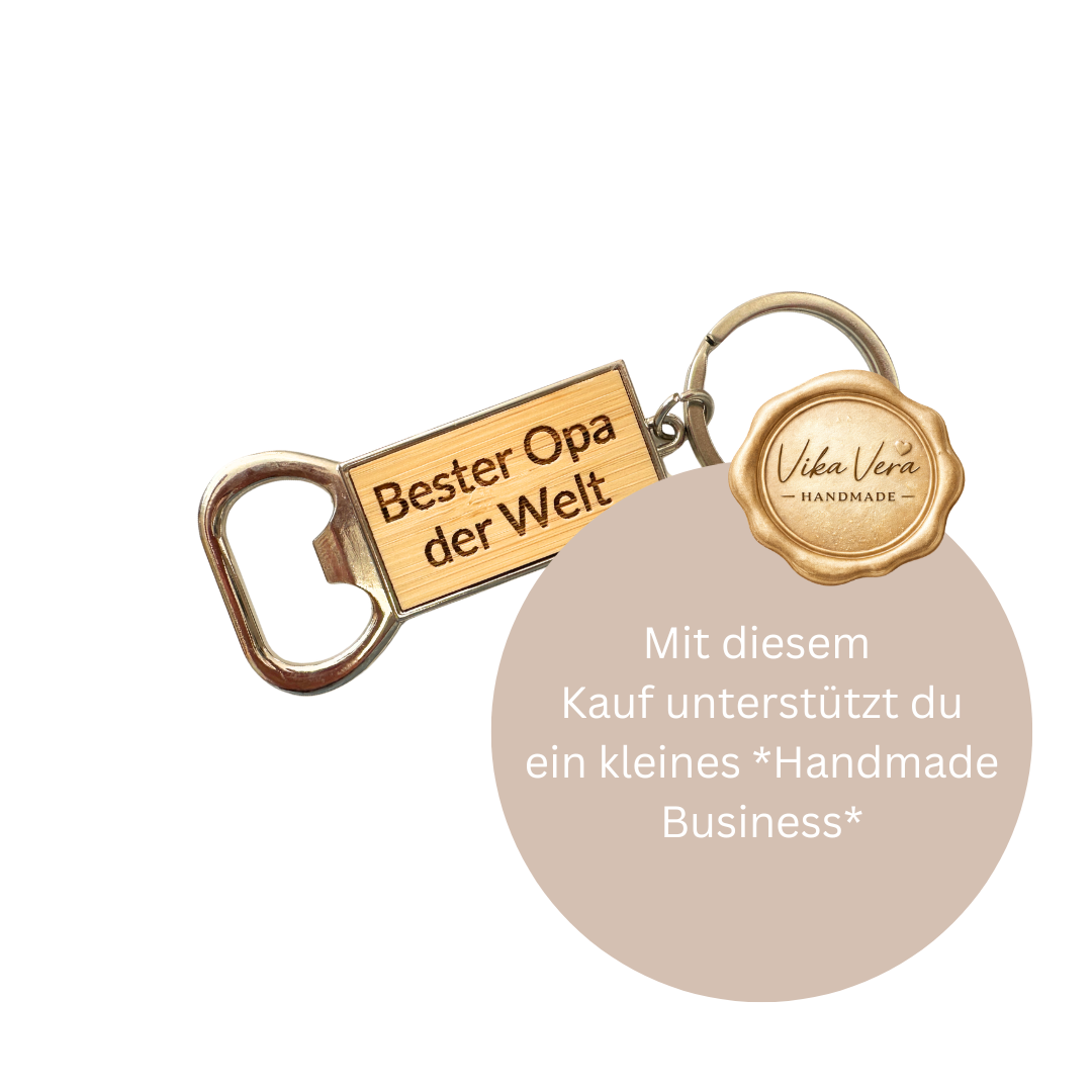 Schlüsselanhänger mit Öffner - Bester Opa