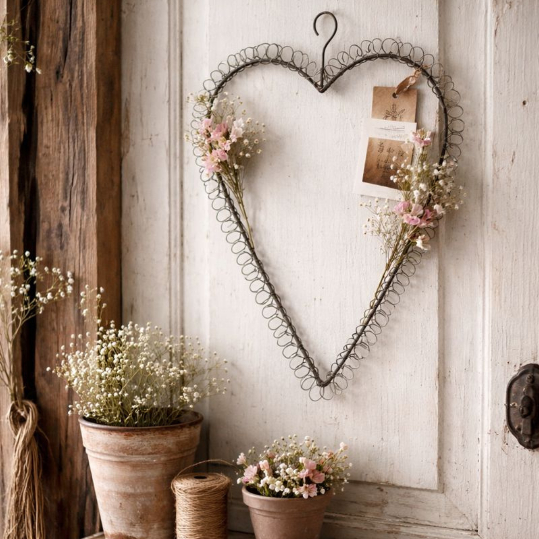 Zink-Herz mit Spiralen