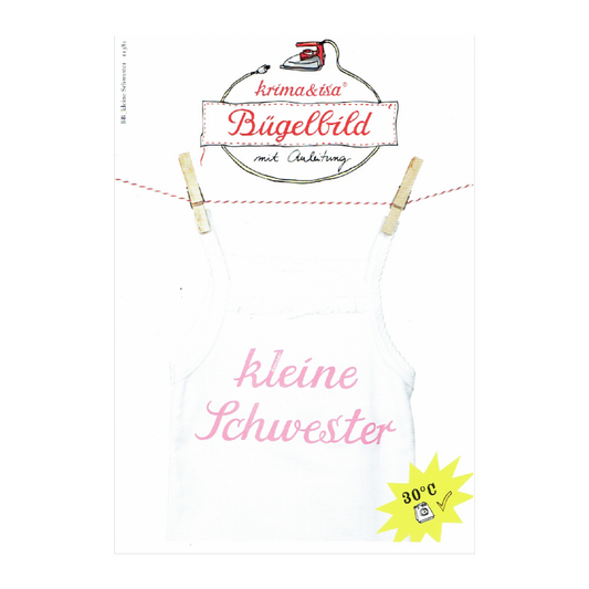 Bügelbild - kleine Schwester