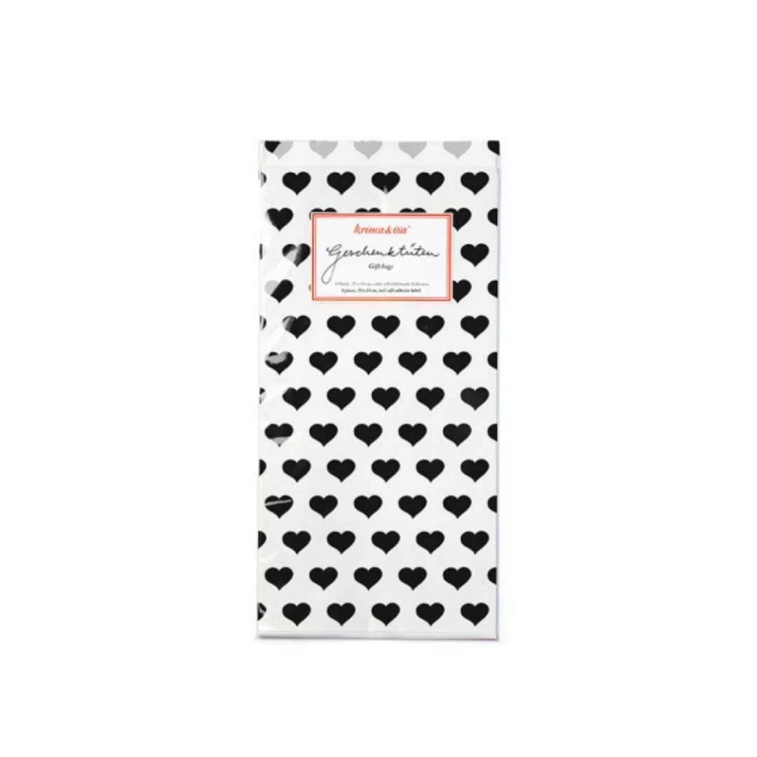 Geschenktüten Set - Krima&Isa - Herzen schwarz