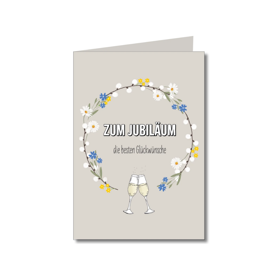 Doppelkarte m. Umschlag • Zum Jubiläum