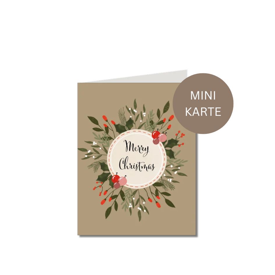 Karte Mini • Doppelkarte • Merry Christmas
