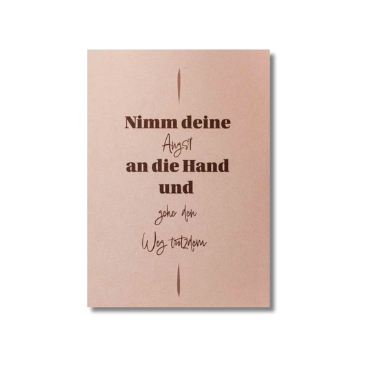 Postkarte • Nimm deine Angst in die Hand