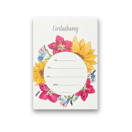 Postkarte • Einladung Blumen
