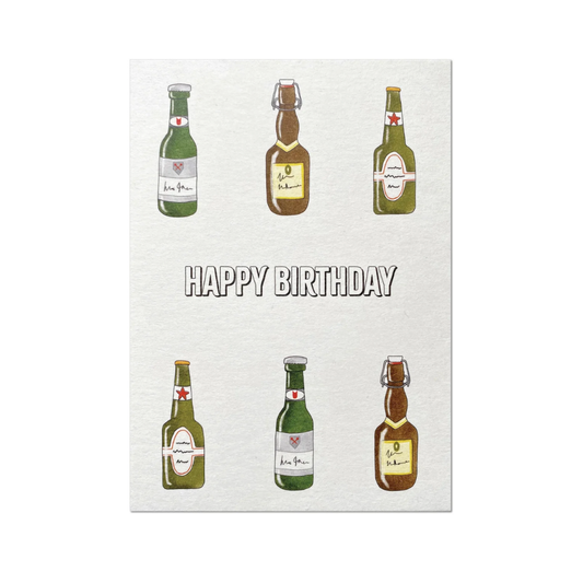 Postkarte • Happy Birthday Bier