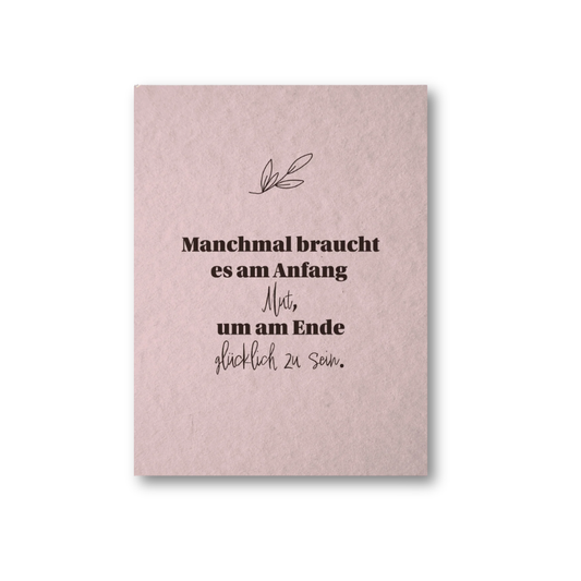 Postkarte - Manchmal braucht es am Anfang Mut