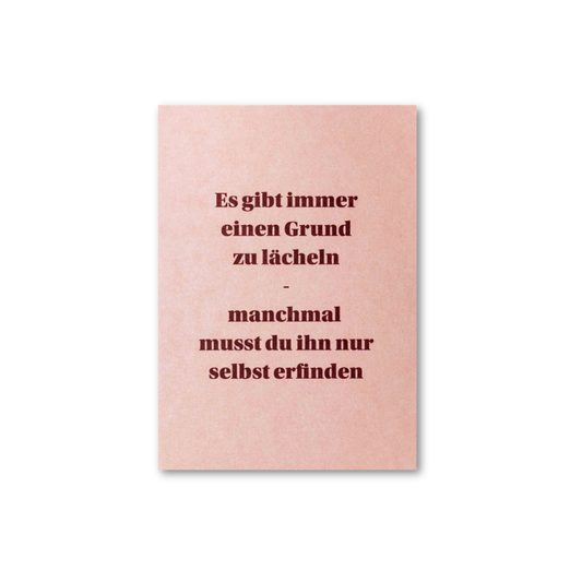 Postkarte • Immer Grund zu lächeln