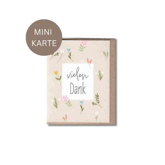 Karte Mini • Doppelkarte • Vielen Dank