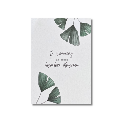 Doppelkarte • Gedenkkarte • In Erinnerung