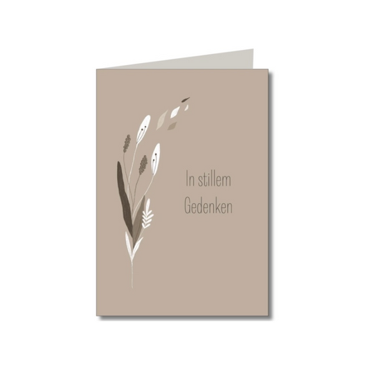 Doppelkarte • Gedenkkarte • In stillem Gedenken